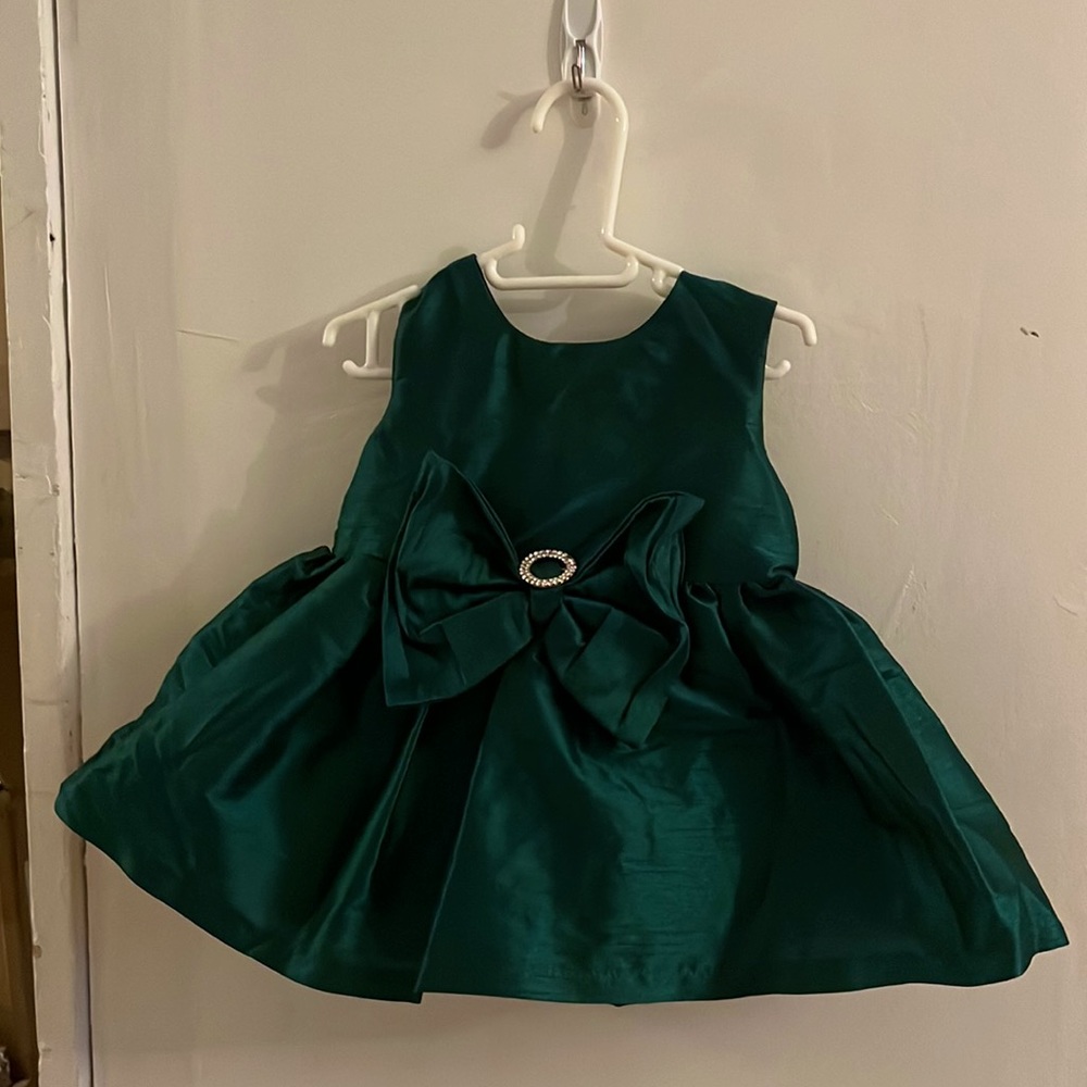 Emerald Green Holiday Dress with Tafetta lining